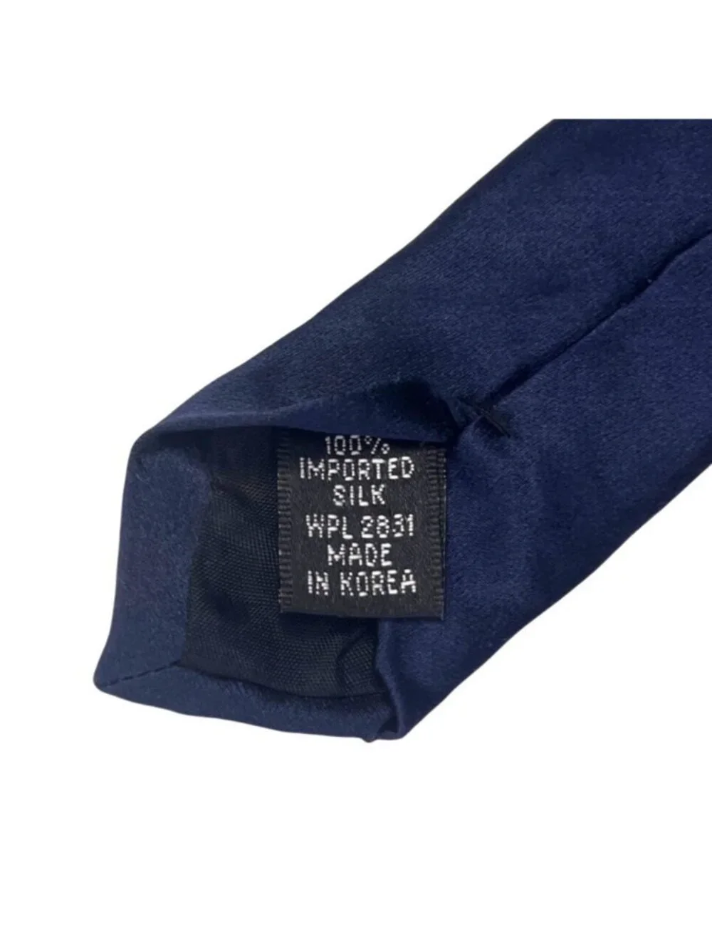 Vintage Milano Uomo Hand Stitched Solid Navy Blue Imported Silk Tie (3/$15)